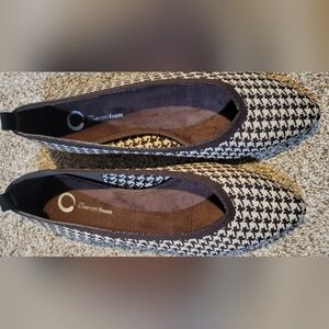 9M, Journee Collection, Karise style, brown plaid flat